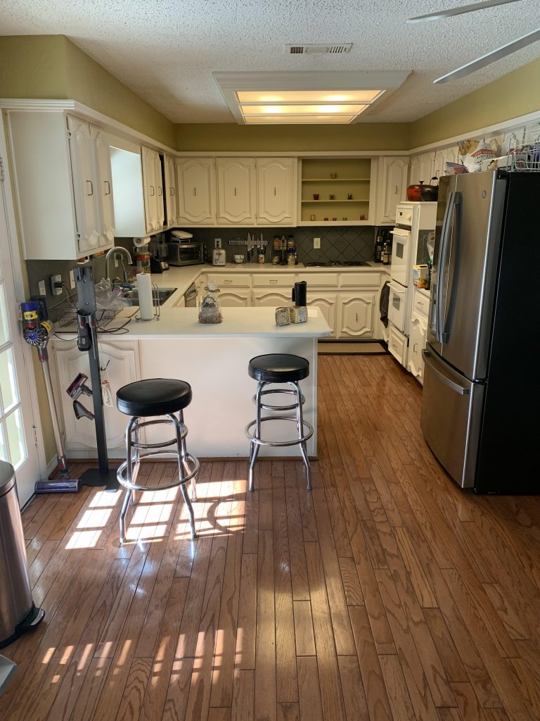 kitchen before reconfiguration