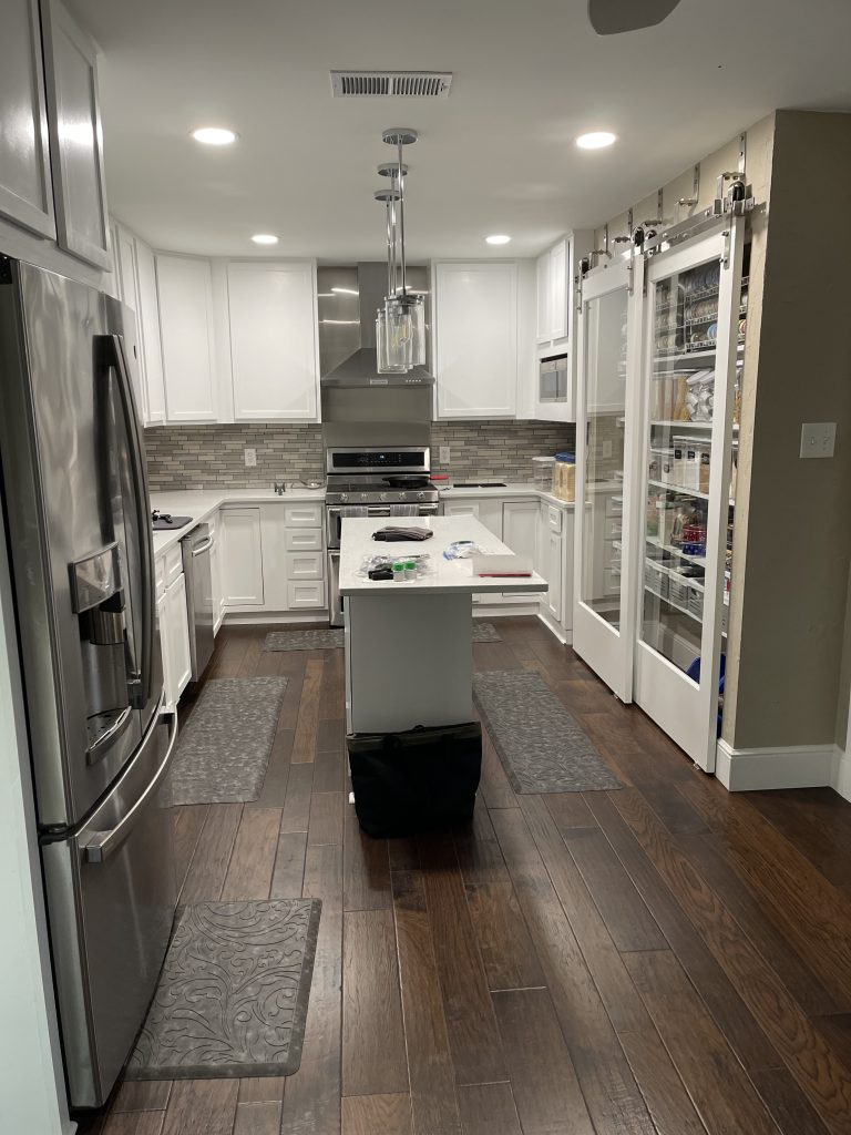 kitchen after reconfiguration